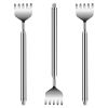 3Pcs 20in Telescopic Back Scratcher Stainless Steel Extendable Bear Eagle Claw Massager