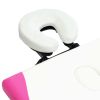 2-Zone Foldable Massage Table Aluminum White and Pink