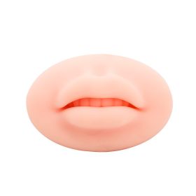 Microblading Reusable 5D Silicone Practice Lips Skin European Solid lip block For PMU Beginner Training Tattoo Permanent Makeup (Color: Yellow Skin)